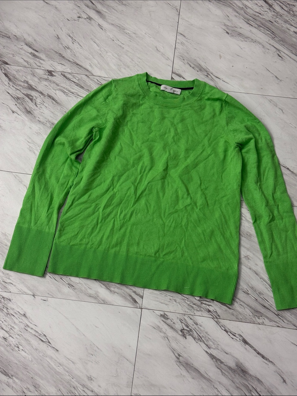 Men's Crewneck Sweater in Bright Green